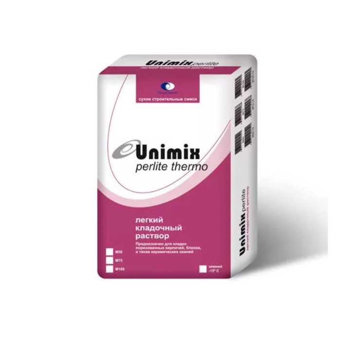 Теплый кладочный раствор Unimix Perlite thermo M75, 35 кг