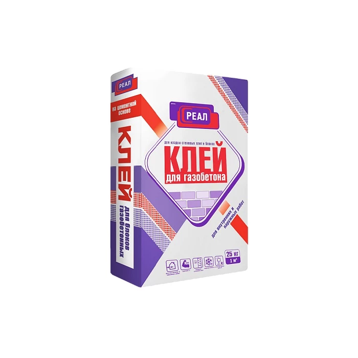 Клей для газобетона РЕАЛ 25 кг