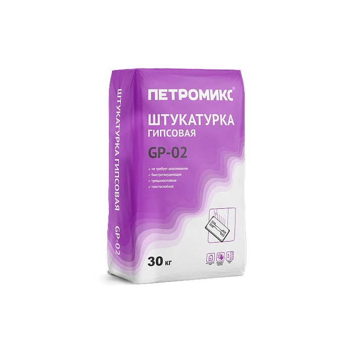 Штукатурка гипсовая ПЕТРОМИКС GP-02 30 кг