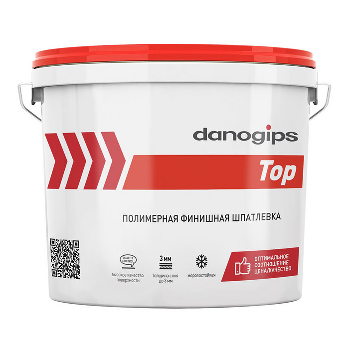 Шпатлевка финишная Danogips Top 3 л/5 кг фото 3