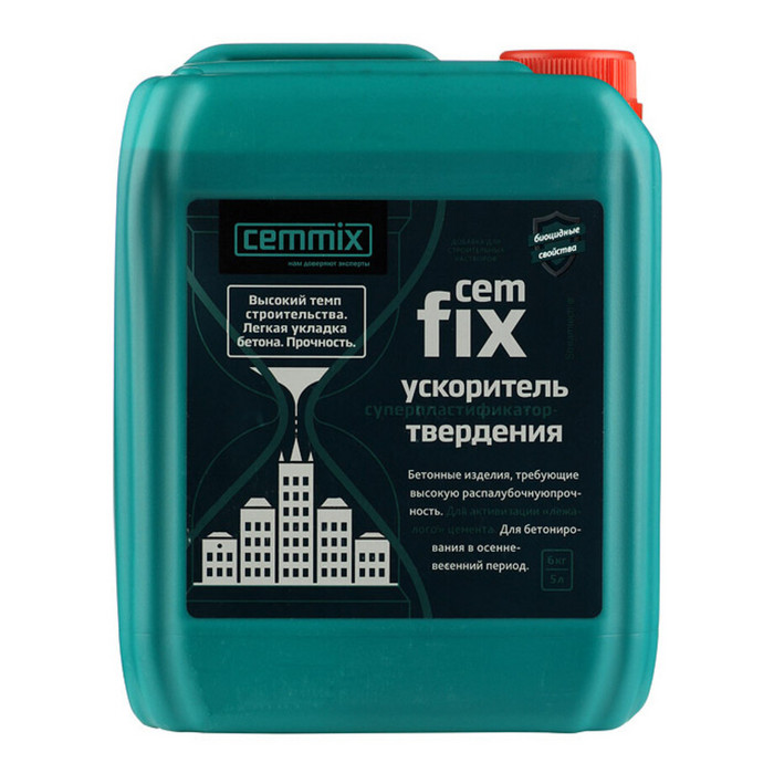 Добавка ускоритель твердения CemMix CemFix 5 л