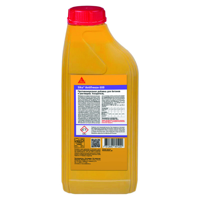 Добавка противоморозная для бетона Sika Antifreeze-300 1 л фото 2