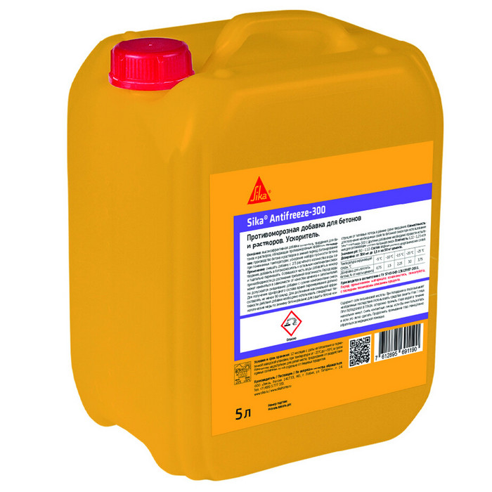 Добавка противоморозная для бетона Sika Antifreeze-300 5 л фото 2