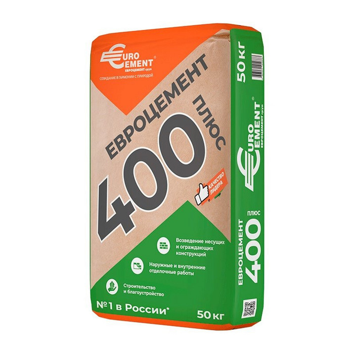 Евроцемент ЦЕМ II/А-Ш 32,5Н, М400 Д20, 50 кг